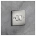 Knightsbridge 13A 1 Gang Round Edge Switched Fused Spur - Brushed Chrome