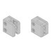 Bohle Square Balustrade Clamps & Inserts - 10mm Glass - 45mm x 45mm - 316 Brush Stainless - Pk of 4
