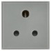 Knightsbridge 5A 1 Gang Unswitched Round Pin Socket - Grey