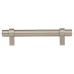 Exel 14mm Collared T-Bar Cabinet Pull Handle - 224mm Centres - Satin Stainless Steel