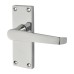 Exel Budget Straight Latch Door Handle Kit - Short Plate - Polished Chrome