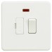 Knightsbridge 13A 1 Gang Screwless Flat Plate Switched Fused Spur with Neon - Matt White
