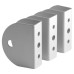 Premier Wall/Panel Bracket - 17-21mm Panels - Satin Anodised Aluminium - Pack of 3
