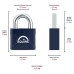 Squire Stronglock Garage Lock Set - Padlock And Hasp - 152mm Length - 21 x 23.5mm Shackle - Blue