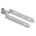 Heavy Duty Adjustable Field Gate Hinge Set On Plates - 300 x 85mm - Galvanised