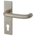 Exel Satin Stainless Steel 19mm Return to Door Euro Lock Door Handle - Square - 72mm c/c