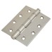 Washered Stainless Steel Butt Door Hinge - 100 x 76 x 2mm - Polished Stainless Steel - Pair