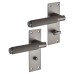 Serozzetta by Carlisle Brass Matt Bronze Knurled Bathroom Door Handle - Varese Range - 130 x 55mm