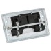 Knightsbridge 13A 2 Gang Screwless Flat Plate Switched DP Switched Socket - Matt White/White Insert