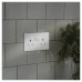 Knightsbridge 13A 2 Gang Screwless Flat Plate Switched DP Switched Socket - Matt White/White Insert