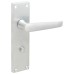 Exel Satin Chrome Victorian Straight Bathroom Door Handle - 155 x 42mm