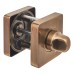 Jigtech Square Bathroom Turn & Release - 52mm Diameter - Antique Brass