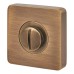 Jigtech Square Bathroom Turn & Release - 52mm Diameter - Antique Brass