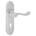 Exel Polished Chrome Victorian Summer Scroll Keyhole Lock Door Handle - 168 x 40mm
