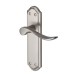 Heritage Brass by M Marcus Satin Nickel Scroll Latch Door Handle - Sandown Range - 180 x 48mm