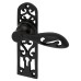 Olde Forge Antique Black Cottage Keyhole Lock Door Handle - 134 x 38mm