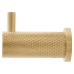 Alexander & Wilks Brunel Diamond Knurled Single Coat Hook - 48 x 25mm - PVD Satin Brass