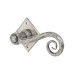 Olde Forge Pewter Monkey Tail Door Handles on Square Rose 