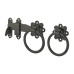 GateMate Heavy Duty Ring Gate Latch - 150mm Throw - Black Galvanised