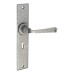 Olde Forge Pewter Keyhole Lock Door Handle - Long Plate - York Range - 241 x 48mm