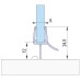 Bohle Clear PVC Shower Seal - Bottom Wipe Seal with Deflector - Suits 6-8mm Glass