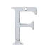 76mm Screw Fix Door Letter - F - Bright Chrome