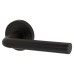 Jigtech Riva Latch Door Handle on Rose Kit - Passage - Matt Black