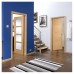 LPD Vancouver 4 Light Clear Glazed Pre-Finished Solid Internal Door - 2040 x 826 x 40mm - Oak