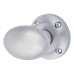 Oval Mortice Door Knob - 57mm Rose Diameter - Satin Chrome