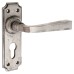 Olde Forge Polished Iron Euro Lock Door Handle - York Range - 152 x 48mm