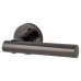 Exel Bella Bathroom Lock Door Handle on Rose Kit - Black Nickel