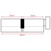 UNION J2X28 Pattern 5 Pin 64mm Euro Thumbturn Cylinder - 32mm Turn + 32mm - Satin Chrome