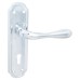 Hampstead Polished Chrome Keyhole Lock Door Handle - Genoa Range - 168 x 45mm