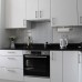 Exel Aluminium Kitchen Splashback - 600 x 750mm - Gloss White Geometric