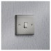 Knightsbridge 10AX 1 Gang 2 Way Square Edge Plate Light Switch - Brushed Chrome