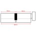 Yale 1 Star 6 Pin Kitemarked 80mm Euro Thumbturn Cylinder - 40mm Turn + 40mm - Polished Nickel 