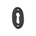 Olde Forge Oval Escutcheon - 47 x 29mm - Keyhole - Antique Black Iron