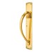 Carlisle Brass Offset Door Pull Handle on Plate - Screw Fix - 450 x 75mm - LH - Polished Brass