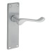 Exel Satin Chrome Victorian Scroll Latch Door Handle - 155 x 42mm
