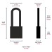 Long Shackle Padlock - 40mm Body - 43 x 23mm Shackle - Keyed Alike Key 1 - Brass