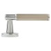 Serozzetta by Carlisle Brass Polished Chrome/Satin Nickel Lines Door Handles on Rose - Image Range 