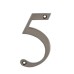 76mm Screw Fix Door Numeral - 5 - Satin Bronze
