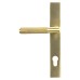 From The Anvil Brompton uPVC Slimline Knurled Multipoint Door Handle - 92mm c/c - Satin Brass