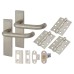 Exel 19mm Return to Door Latch Door Handle Kit - Satin Stainless Steel