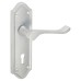 Exel Satin Chrome Scroll Keyhole Lock Door Handle - Ashmead Range - 168 x 46mm