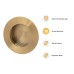 Exel Circular Flush Cabinet Pull Handle - 65mm Diameter - PVD Satin Brass