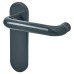 Hoppe AR600/21 Anthracite Grey Nylon Steel Core Safety Latch Door Handle - Paris Range - 165 x 46mm