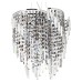 BHS Esme 3 Light Chandelier Ceiling Light - Polished Chrome Fittings with Crystal Droplets