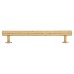 Alexander & Wilks Leila 15mm Hammered T-Bar Cabinet Pull Handle - 160mm Centres - Satin Brass