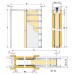 ECLISSE Single Pocket Door Kit - 100mm Finished Wall Thickness - 626 x 2040mm Door Size